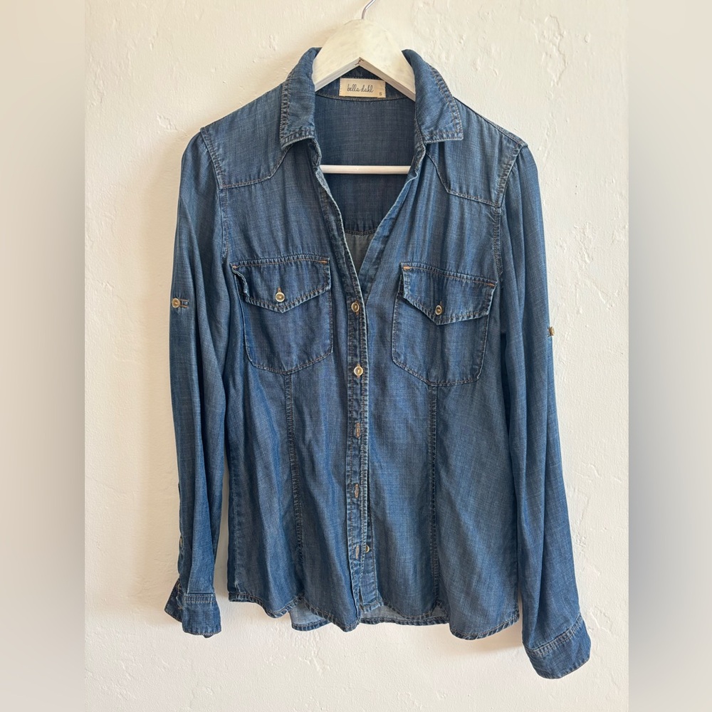 Bella Dahl Indigo Chambray Top